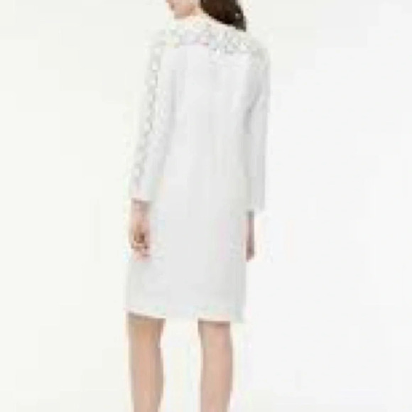 J. Crew Laser Cut Eyelet Dress in 365 Crepe in White - NEW - Size 18 - Picture 2 of 12